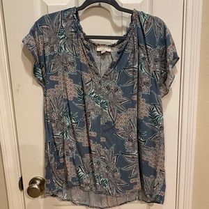 Loft Outlet XL Blouse Blue Floral